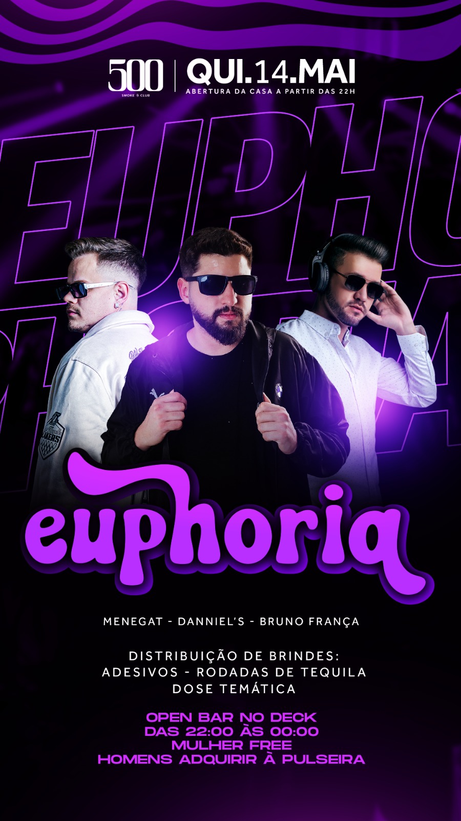 14/05 EUPHORIA QUINTA OPEN DRINKS NO DECK