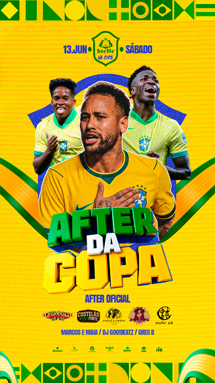 13.06 Sáb  AFTER DA COPA  Marcos e Maia + DJs