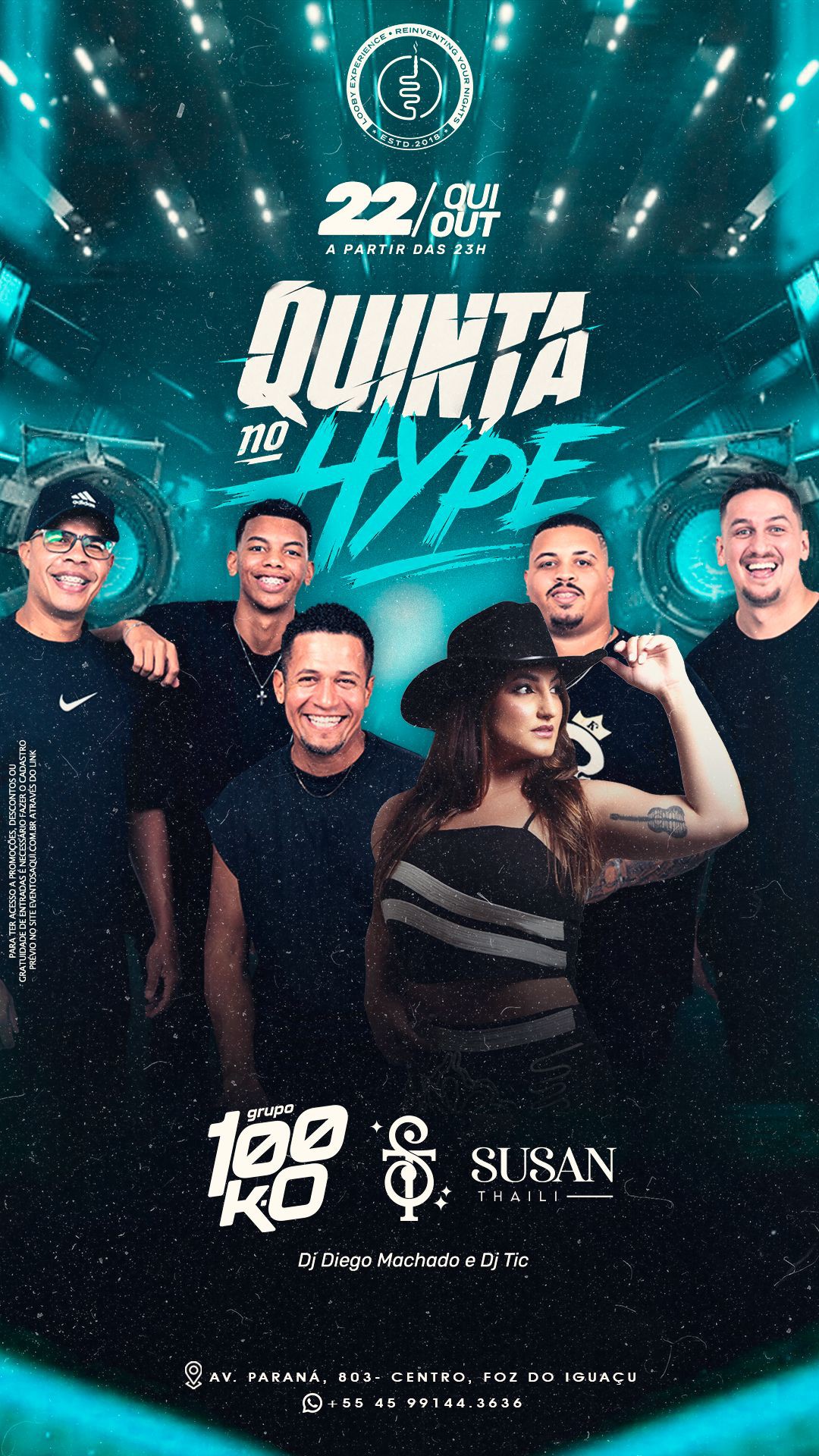 22/10 I QUINTA NO HYPE